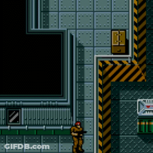 Video Game Soldier Holding Gun In Room GIF