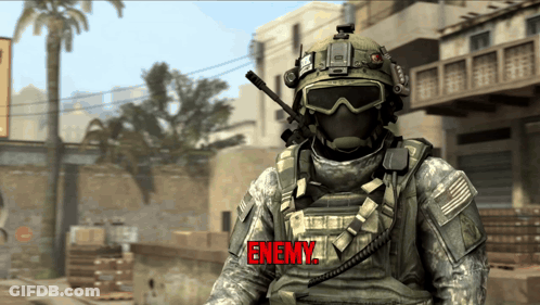 Video Game Soldier With Enemy On Chest GIF