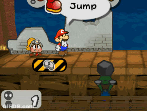 Video Game Speech Bubble Jump GIF