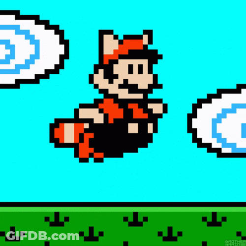 Video Game Super Mario In Different Costumes GIF