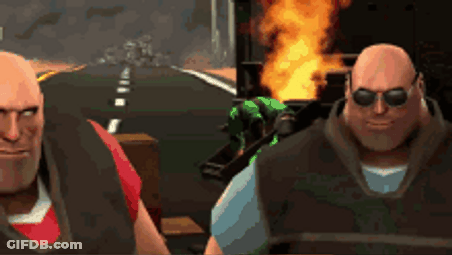 Video Game Tf2 Blue Heavy Sniff Caught GIF
