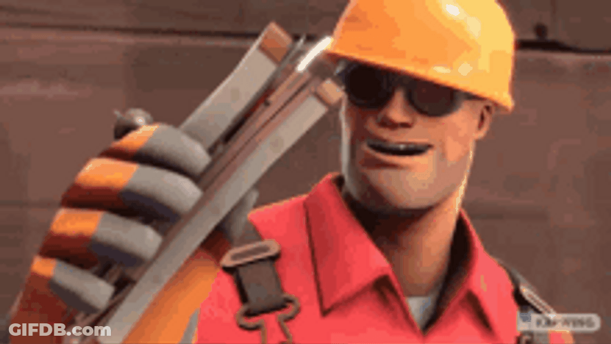 Video Game Tf2 Engineer Baseball Bat Hit GIF