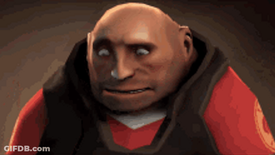 Video Game Tf2 Fingertips Heavy Shocked GIF