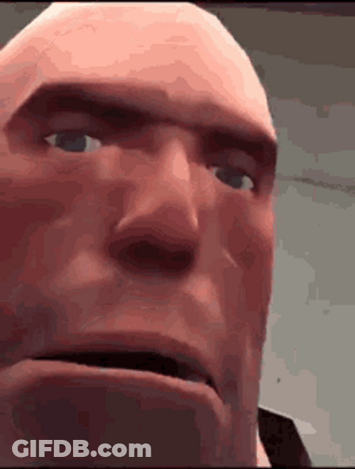 Video Game Tf2 Heavy Weapons Guy Close Look GIF