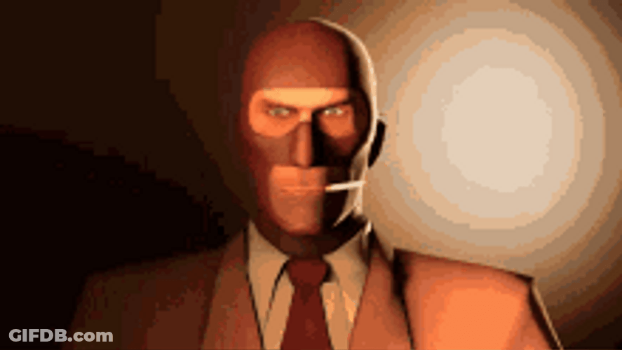 Video Game Tf2 Spy Cigarette In Mouth GIF