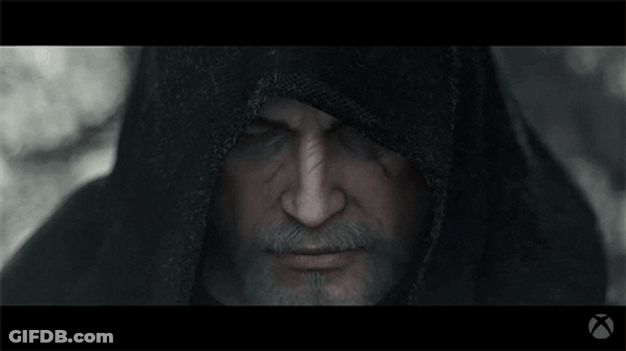 Video Game The Witcher Geralt  Of Rivia Wearing Hood GIF