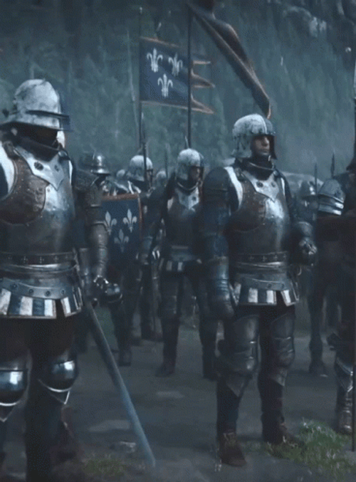 Video Game Witcher Geralt Of Rivia Leading Battle GIF