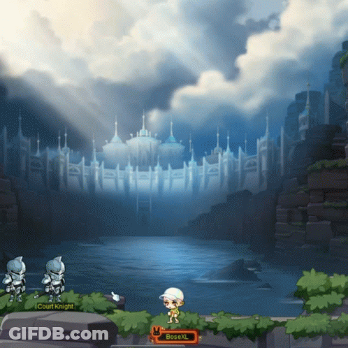 Video Game With Castle And Bosoxl GIF