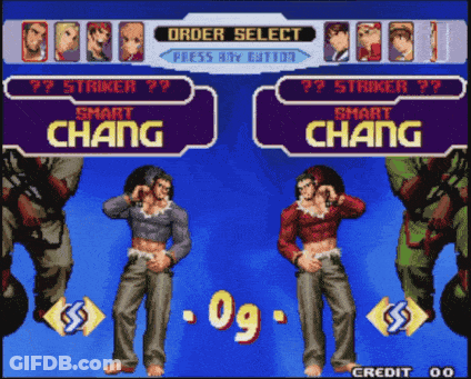 Video Game With Two Characters Named Chang GIF