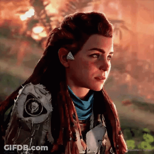 Video Game Woman With Dreadlocks And Blue Scarf GIF