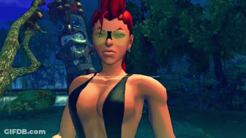 Video Game Woman With Red Hair Says Cviper Wins GIF