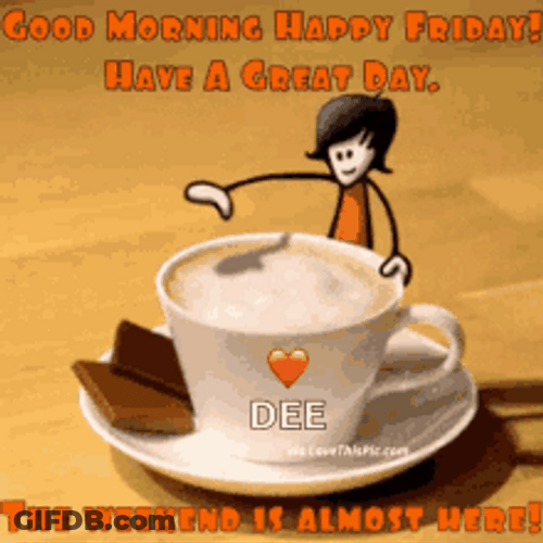Viernes Good Morning Happy Friday Coffee GIF