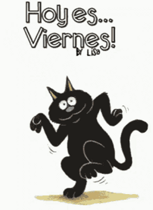 Viernes Hoy Es Viernes Black Cat Dance GIF