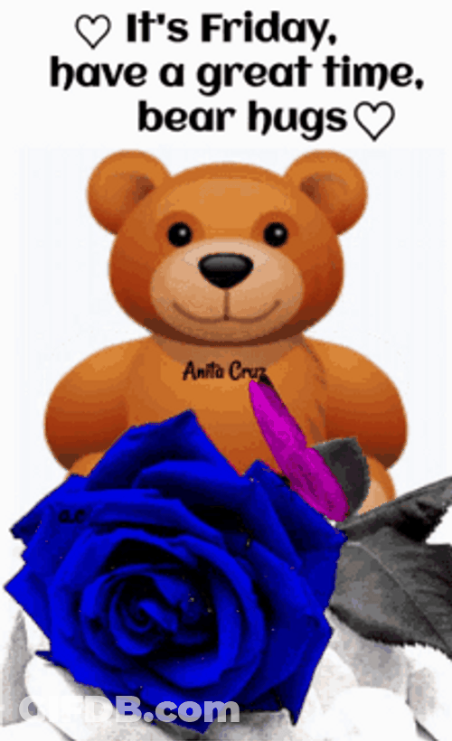Viernes It's Friday Have A Great Time Bear Hugs Teddy GIF