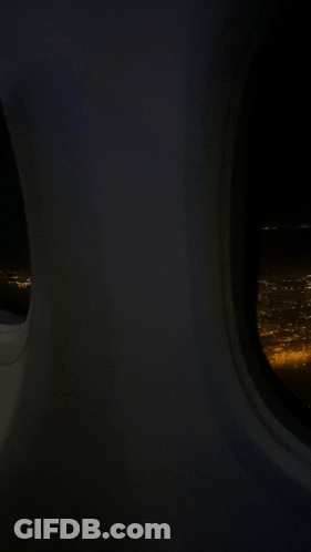 View Of City From Airplane Window GIF