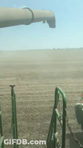 View Of Field From Inside Tractor GIF