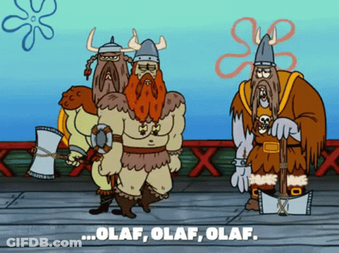 Viking Spongebob Olaf GIF