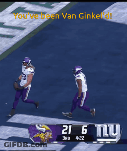 Vikings And Giants Football Game GIF