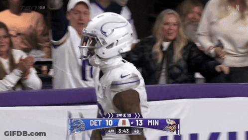 Vikings Football Player Jordan Addison On Field GIF