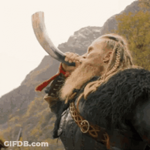 Vikings Horn Blow GIF