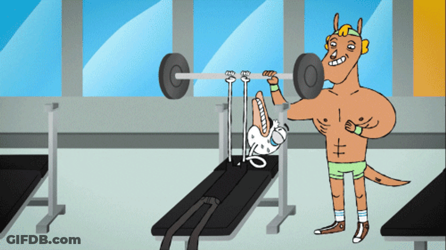 Vikings Let Chicken Weight Lifting Work Out GIF