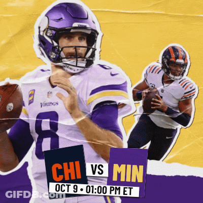 Vikings Vs Bears Football Game Oct 9 GIF