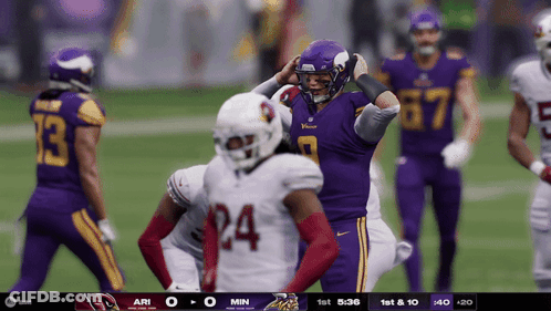 Vikings Vs Cardinals Football Game GIF