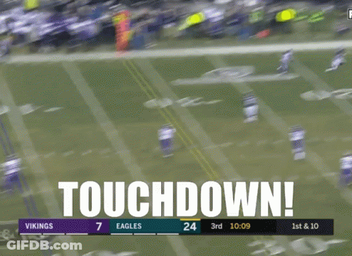 Vikings Vs Eagles Football Game GIF
