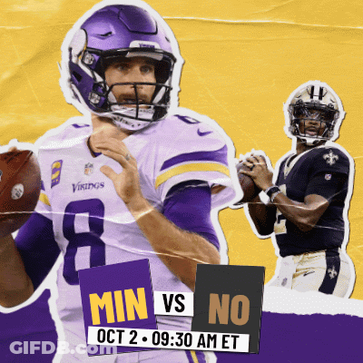 Vikings Vs Saints Football Game GIF