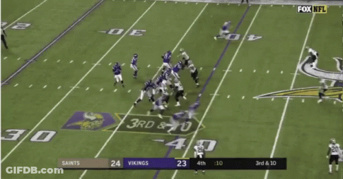 Vikings Vs Saints Football Game GIF