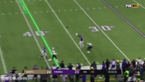 Vikings Vs Saints Football Game GIF
