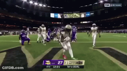 Vikings Vs Saints Football Game On Fox GIF