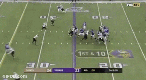 Vikings Vs Saints Football Game GIF