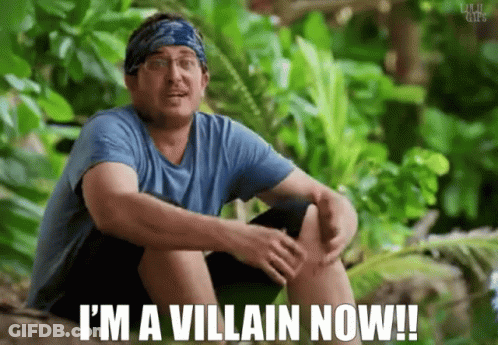 Villain Man Sitting In Jungle Saying I'm A Villain Now GIF