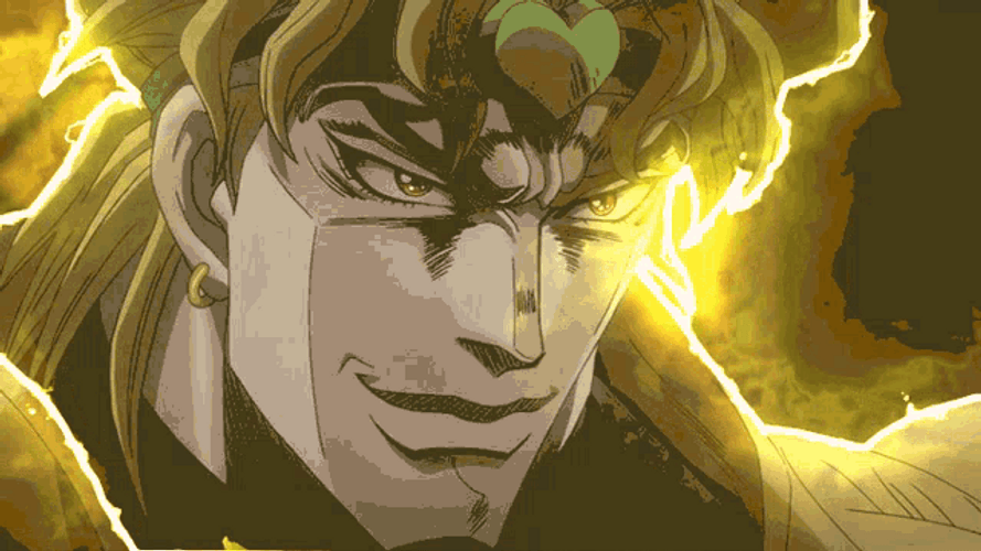 Villain Za Warudo Emanating Aura Jojo's Bizarre Adventure GIF