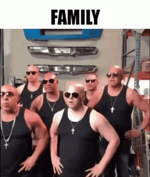 Vin Diesel Family Funny Lookalikes Meme GIF