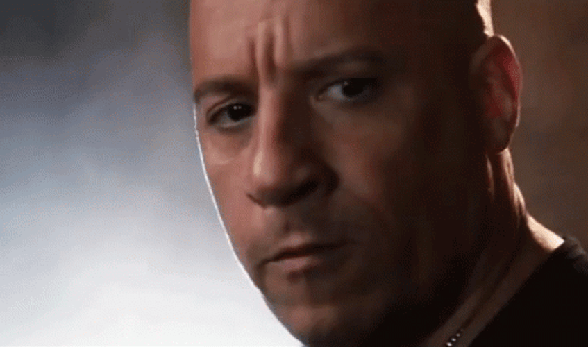 Vin Diesel Family Puckered Face Walking Away GIF