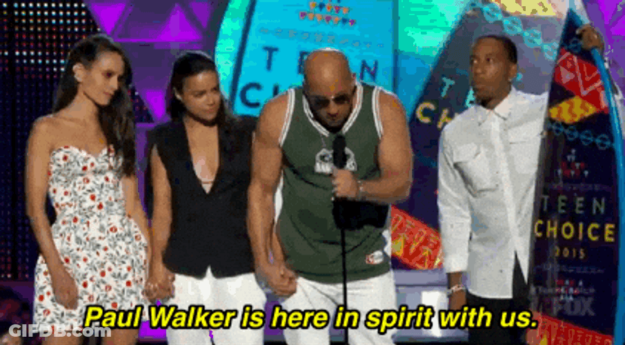 Vin Diesel Fast And Furious Family Award Speech GIF