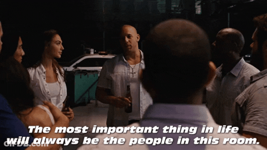 Vin Diesel People In Room Is Family GIF