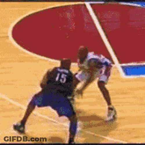 Vince Carter Dunking From The Middle GIF