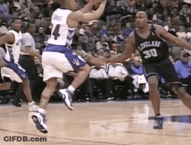 Vince Carter Passed Dunked GIF