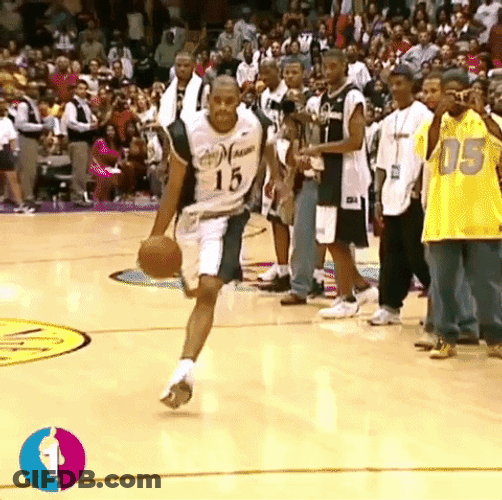 Vince Carter Punching Ring Stand GIF