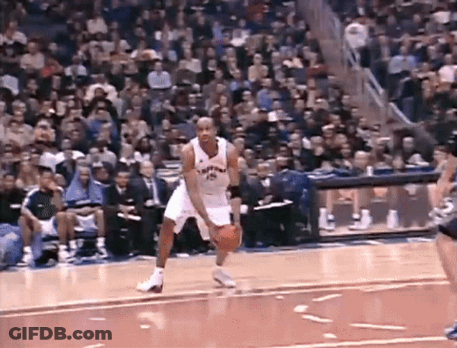 Vince Carter Step Before Dunking GIF