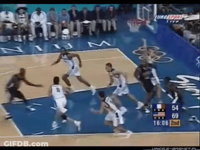 Vince Dunk In Olympic Basketball GIF
