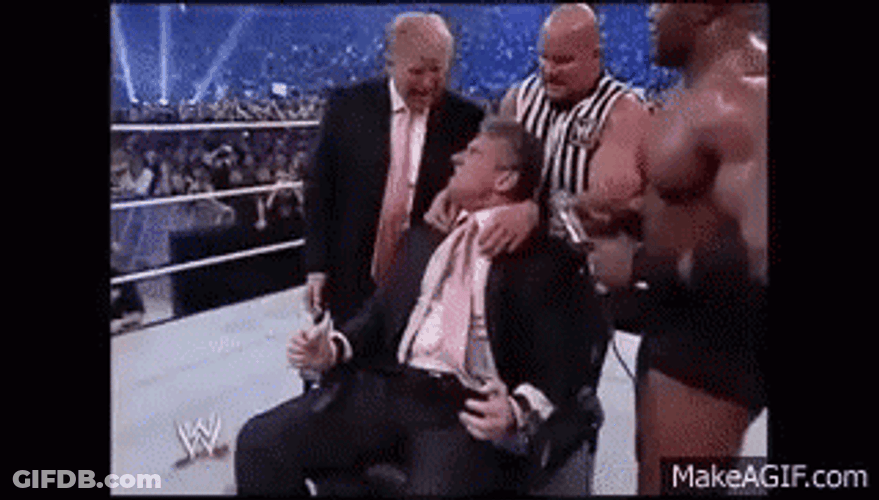 Vince McMahon Beaten Up By Trump Wwe GIF