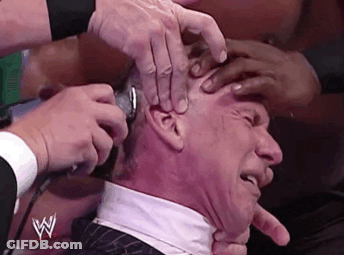 Vince Mcmahon Shaving Head GIF