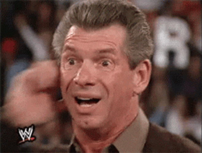 Vince Mcmahon Shocked Meme Scratching Ear GIF