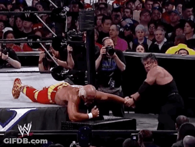 Vince Mcmahon Vs. Hulk Hogan GIF