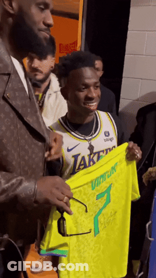 Vini Jr And Lebron James GIF