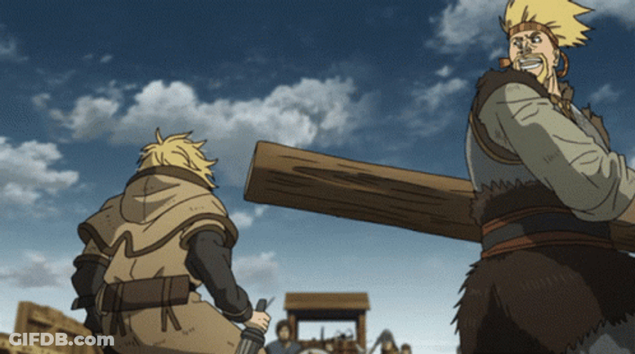 Vinland Saga Thorfinn And Thorkell Fighting GIF